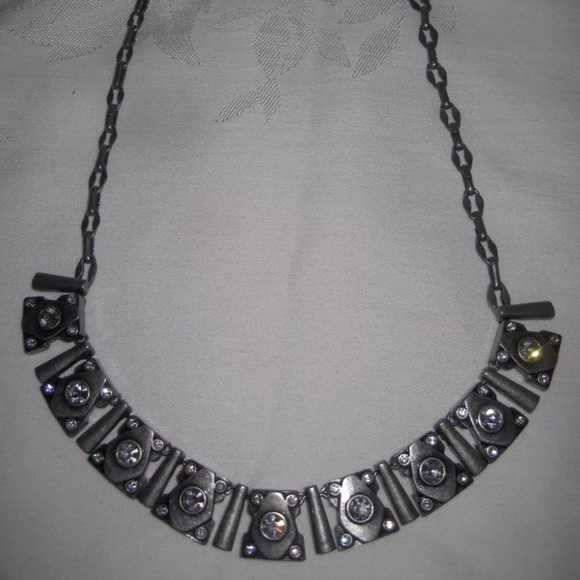 NEW w/ Tags Lia Sophia MATRIX Necklace Bib Choker Antique Retired - Picture 1 of 6